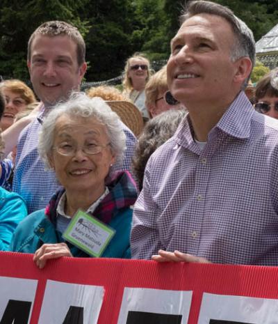 Photograph by Terry Donnelly – Joe McDermott, Mary Matsuda Gruenewald, and Dow Constantine gather for the “This Place Matters” photograph. Photograph by Terry Donnelly – Joe McDermott, Mary Matsuda Gruenewald, and Dow Constantine gather for the “This Place Matters” photograph.