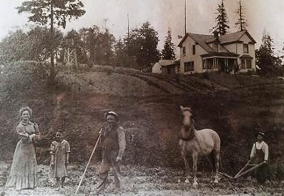 The Mattson farm.  That’s my grandmother Ada, on the left.