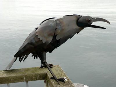 Raven sculpture by Gunter Reimnitz, studio #13 on the Art Tour