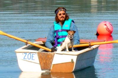 Stogarita, canine VHP intern, deploys the VHP float with Odin.